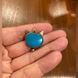 Kingman turquoise pendant set in sterling silver